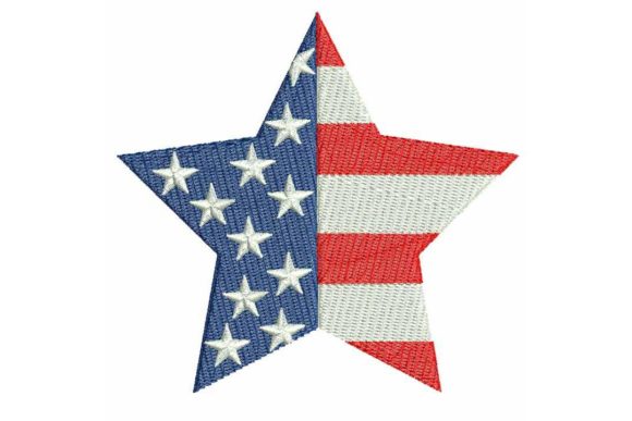 4th July Star 05 Embroidery Design