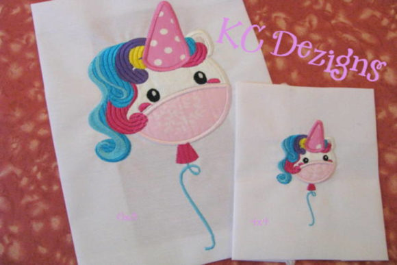 Cute Unicorn Balloon Applique