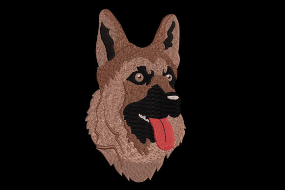 Dog German Shepherd Embroidery