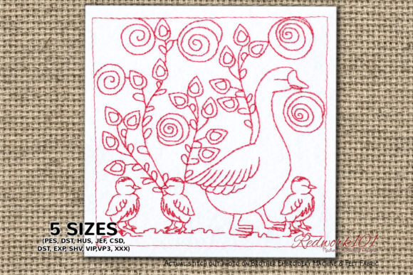 Duck with Ducklings Embroidery Review