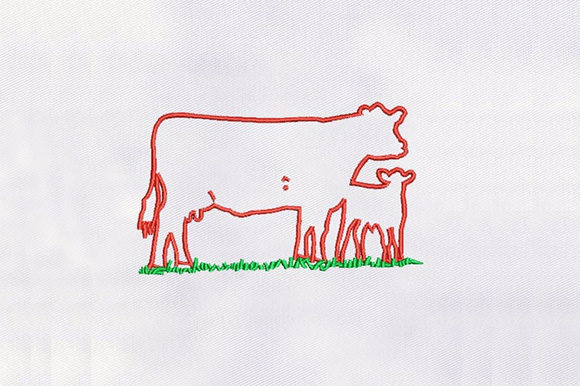 Outline Angus Cattle