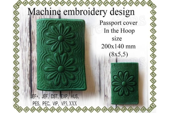 Passport Cover in the Hoop - Flower