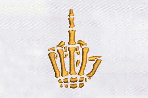 Skeleton Middle Finger
