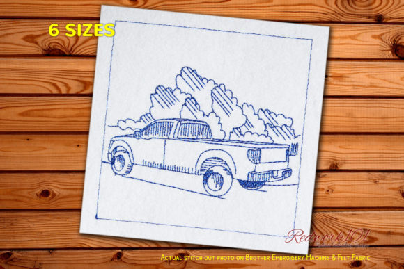 Truck Back Side View Lineart