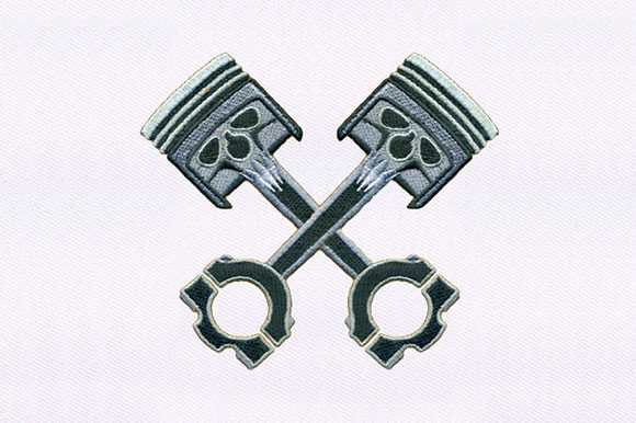 Twin Skull Keys Embroidery Design